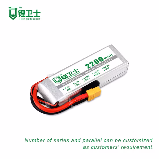 Lws wiederaufladbarer Lipo-Akku OEM 3,7 V Lithium-Ionen-Akku 850 mAh 1000 mAh 1300 mAh 1500 mAh 2200 mAh 4000 mAh 5000 mAh 6000 mAh 7200 mAh für Uav